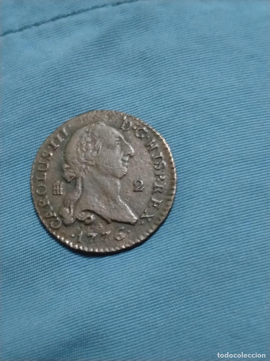 Monedas de Espa&ntilde;a: Carlos III 2 maraved&iacute;s 1776 Segovia