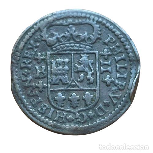 Coins of Spain: Felipe V. Barcelona. 2 maraved&iacute;s 1718