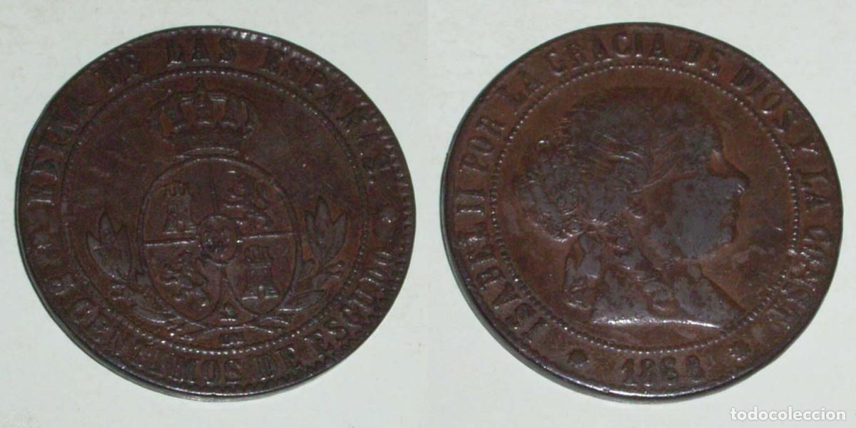 Monedas de Espa&ntilde;a: 5 Ctmos. Escudo 1868 Barcelona-OM