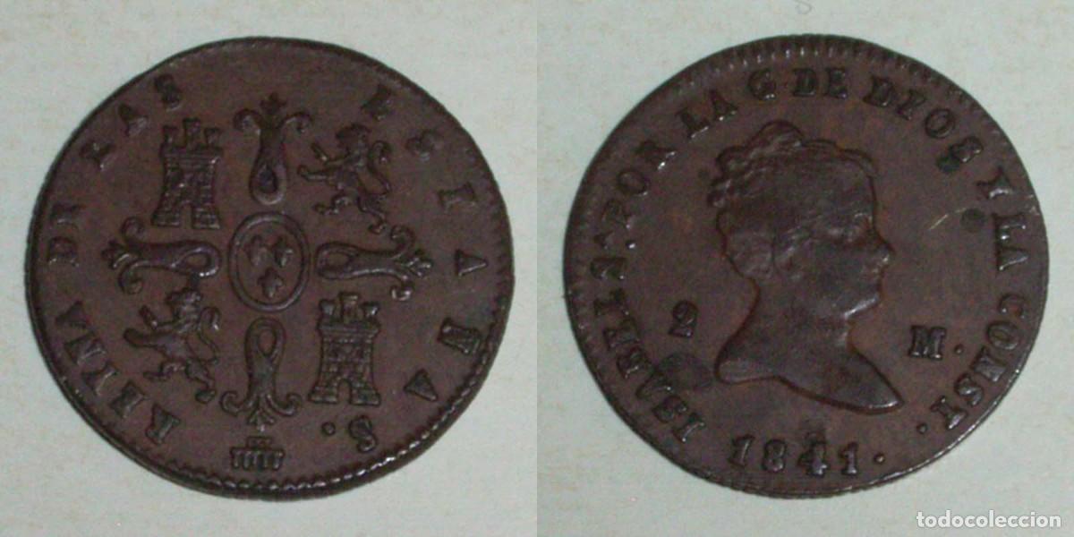 Monedas de Espa&ntilde;a: 2 Maravedis 1841 Segovia