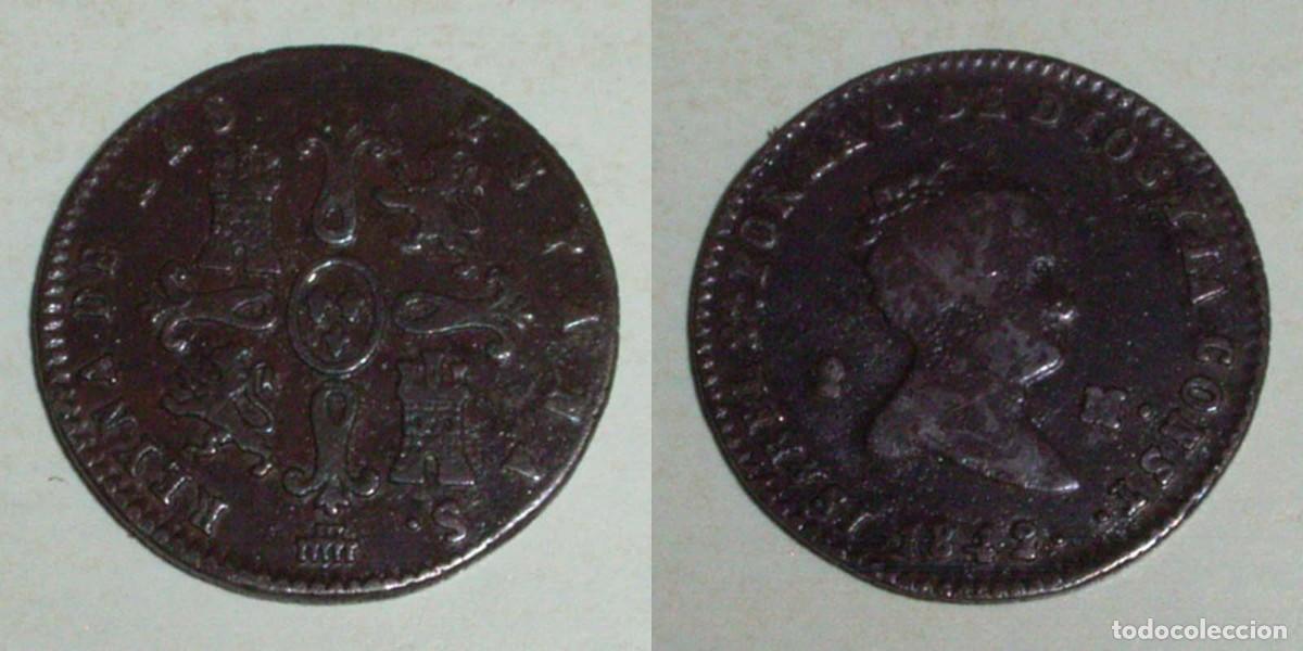 Monedas de Espa&ntilde;a: 2 Maravedis 1842 Segovia