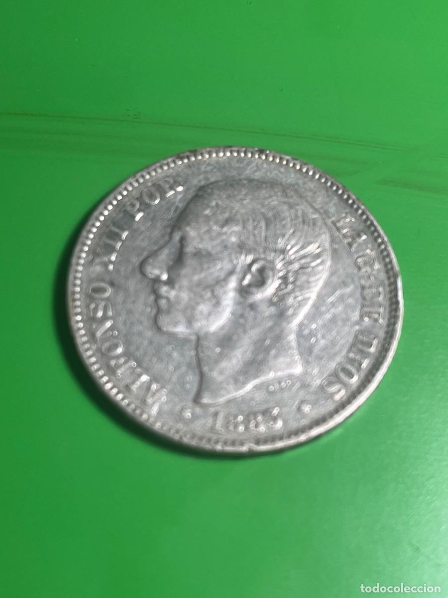 Monnaies d'Espagne: 5 pesetas de plata. Alfonso XII. 1883.