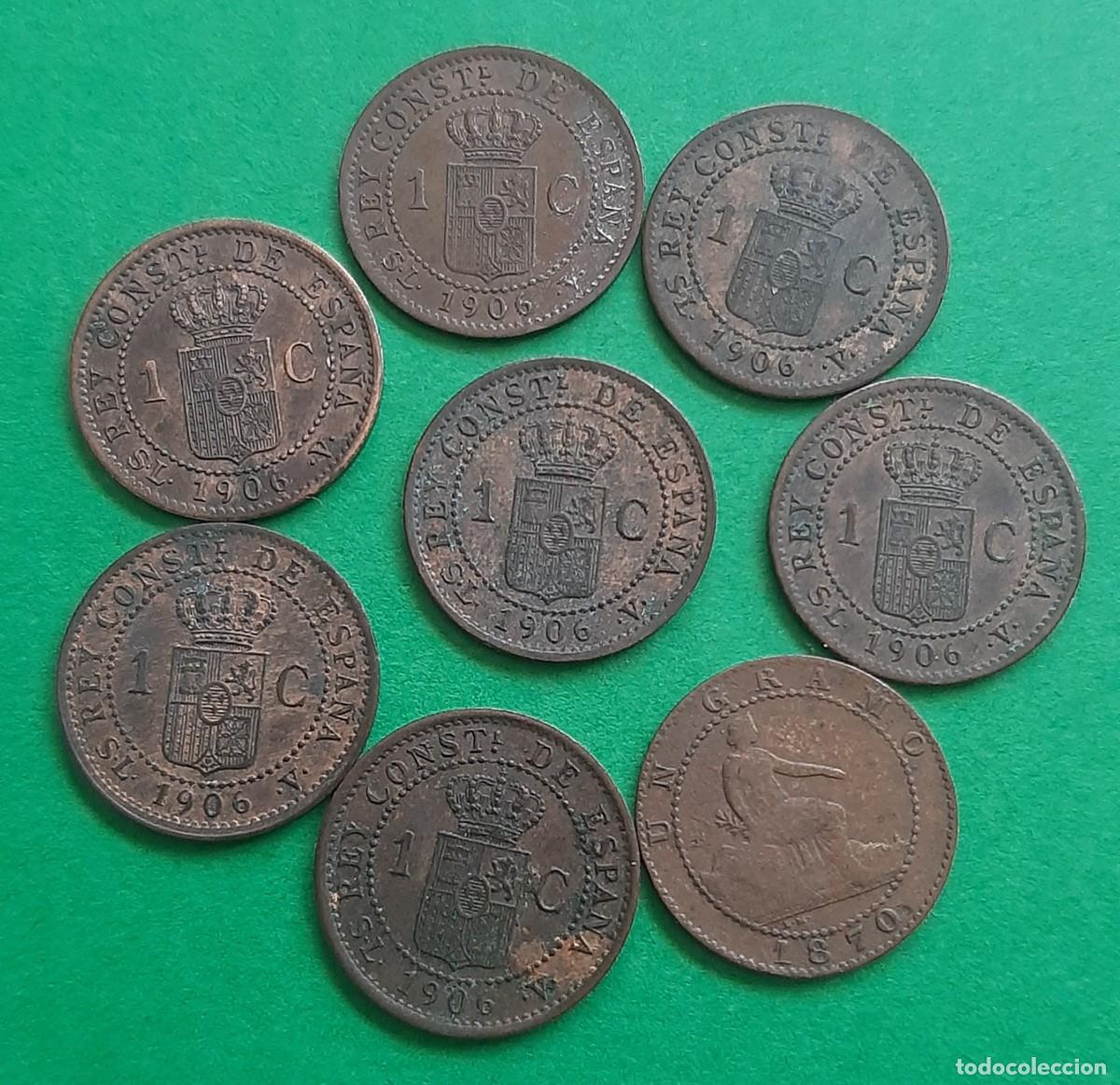 Monedas de Espa&ntilde;a: (ALFONSO XIII-GOB PROV)(OFERTA SOLO HOY!!!) LOTE DE MONEDAS DE 1 C&Eacute;NTIMO