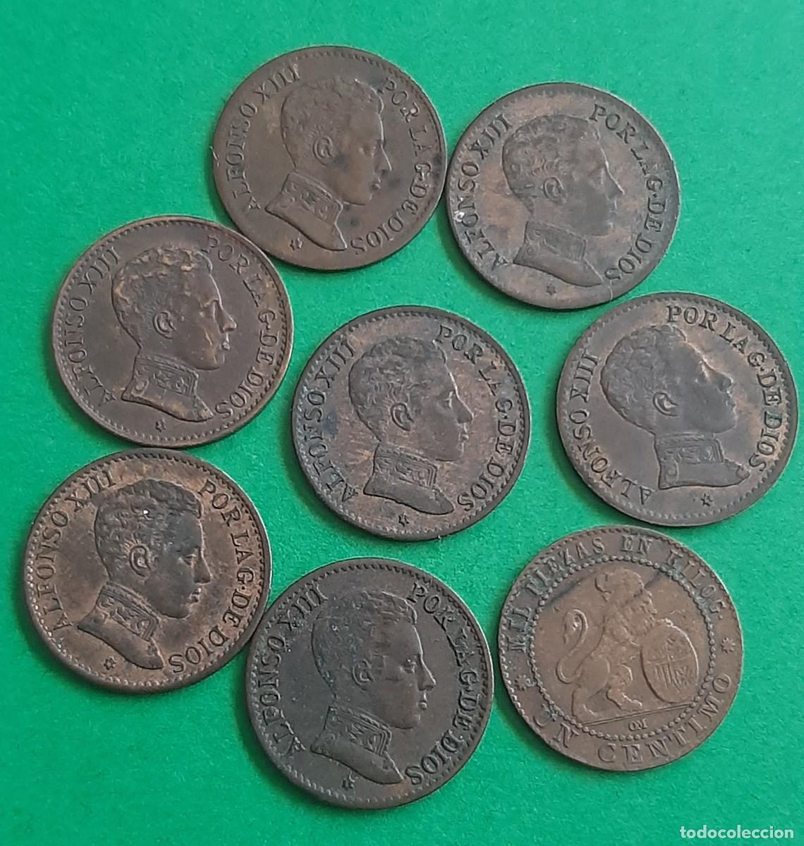 Monedas de Espa&ntilde;a: (ALFONSO XIII-GOB. PROV) LOTE DE MONEDAS DE 1 C&Eacute;NTIMO - Foto 7