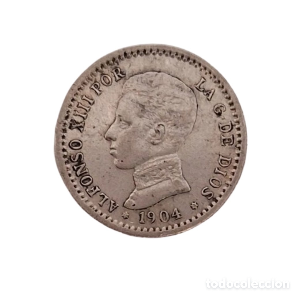 Monedas de Espa&ntilde;a: ALFONSO XIII. 50 CENTIMOS. 1904 * 0-4. SMV. EBC.