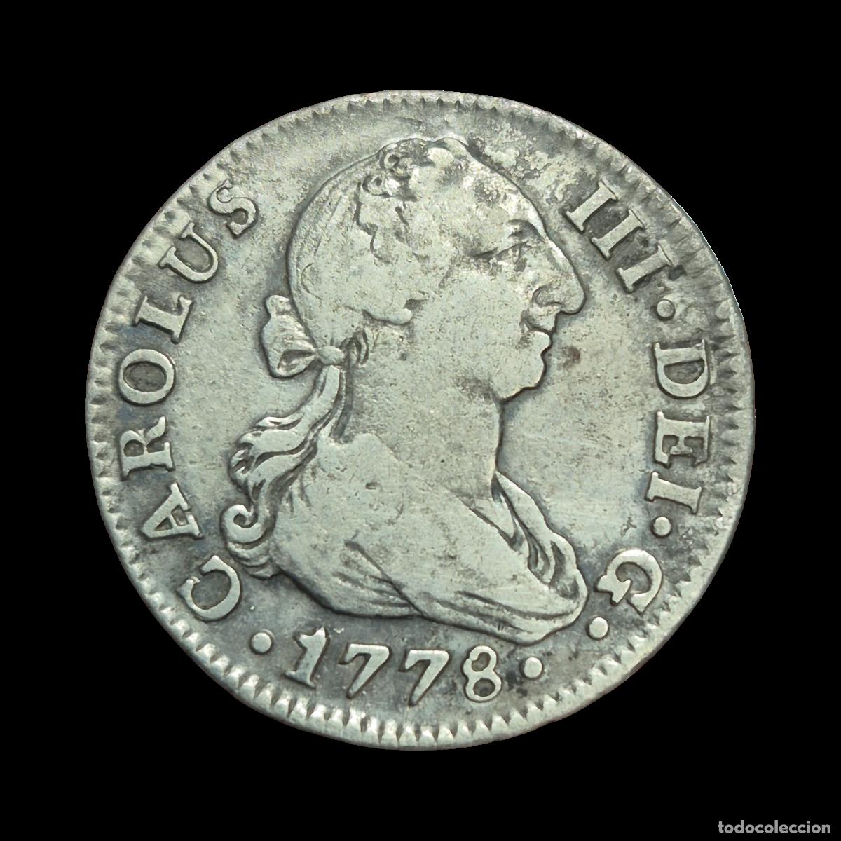 Coins of Spain: NT/ CARLOS III 2 REALES 1778 SEVILLA (E1107)