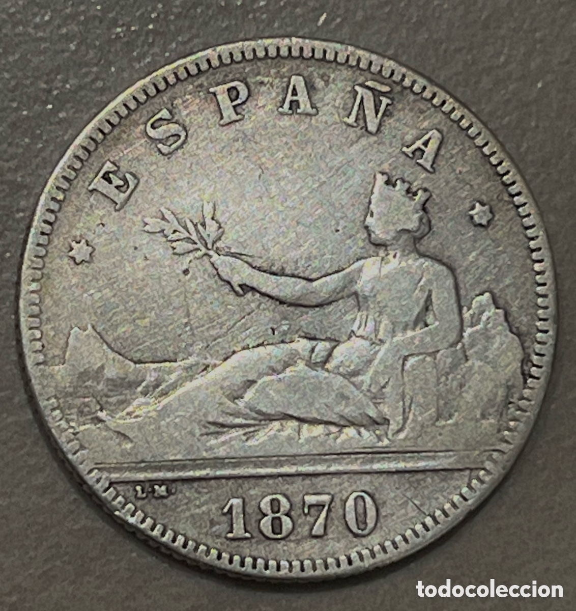 Monedas de Espa&ntilde;a: MONEDA 2 PESETAS, GOBIERNO PROVISIONAL - 1870 - PLATA