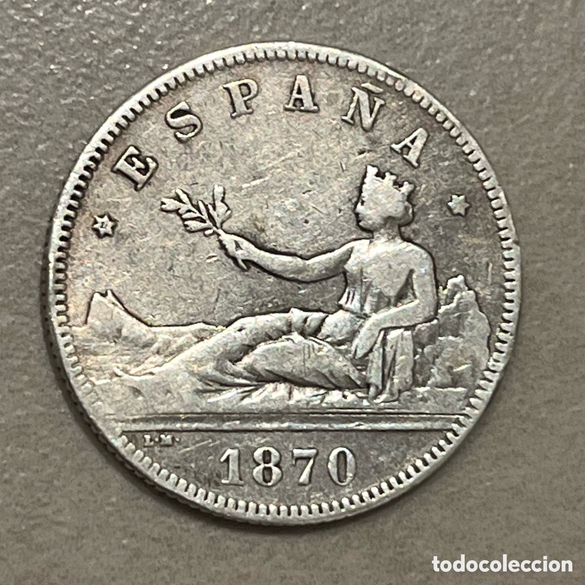 Monedas de Espa&ntilde;a: MONEDA 2 PESETAS, GOBIERNO PROVISIONAL - 1870 - PLATA