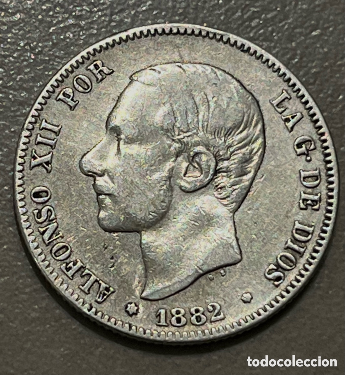 Monedas de Espa&ntilde;a: MONEDA 2 PESETAS, ALFONSO XII - 1882 - MSM - PLATA