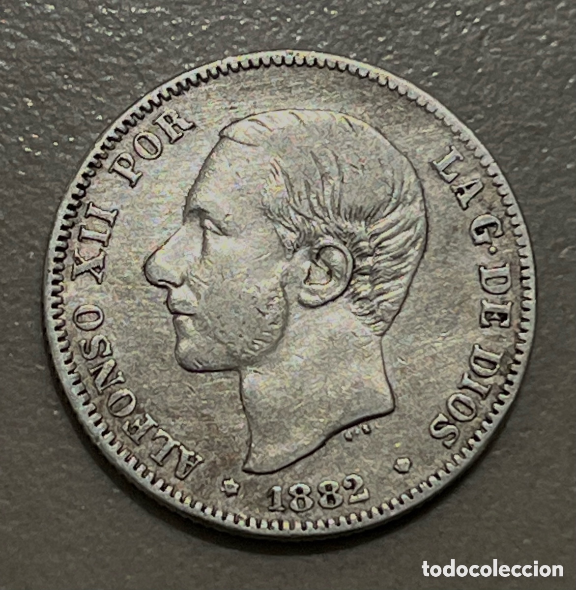 Monedas de Espa&ntilde;a: MONEDA 2 PESETAS, ALFONSO XII - 1882 - MSM - PLATA