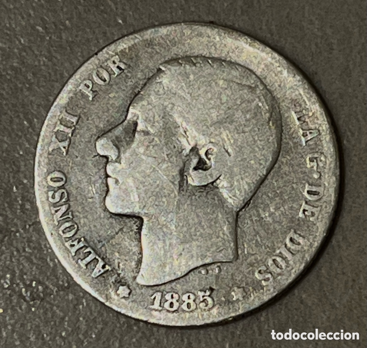 Monedas de Espa&ntilde;a: MONEDA 1 PESETA ALFONSO XII 1885 *85 - MSM - PLATA