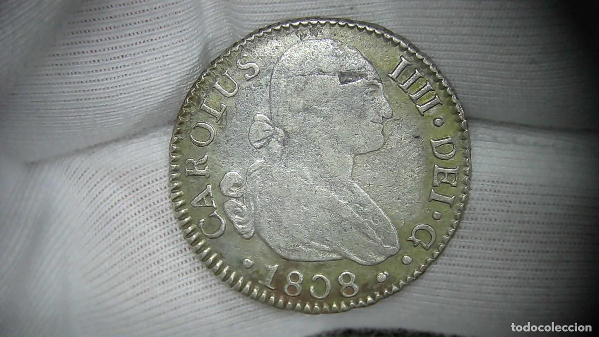 Monedas de Espa&ntilde;a: Carlos IV 2 Reales 1808 CN Sevilla MBC
