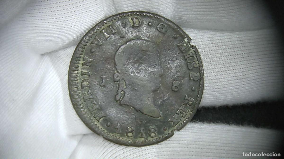 Monedas de Espa&ntilde;a: Fernando VII 8 Maravedis 1818 Jubia BC+