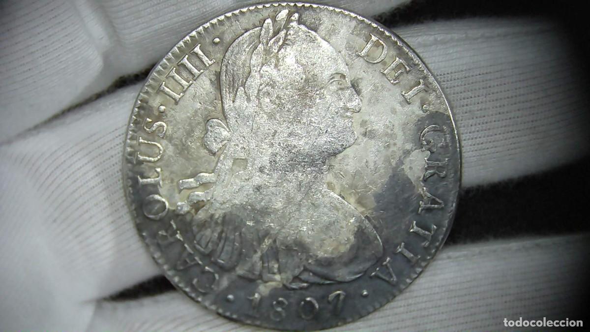 Monedas de Espa&ntilde;a: Carlos IV 8 Reales, M&eacute;xico TH 1807 MBC