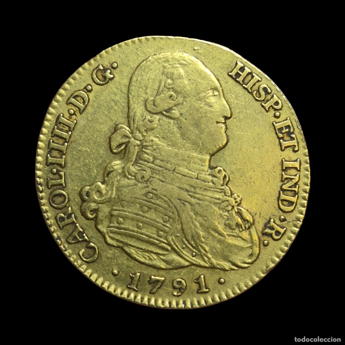 Monete da Spagna: NT/ CARLOS IV 4 ESCUDOS 1791 MADRID (E1116)