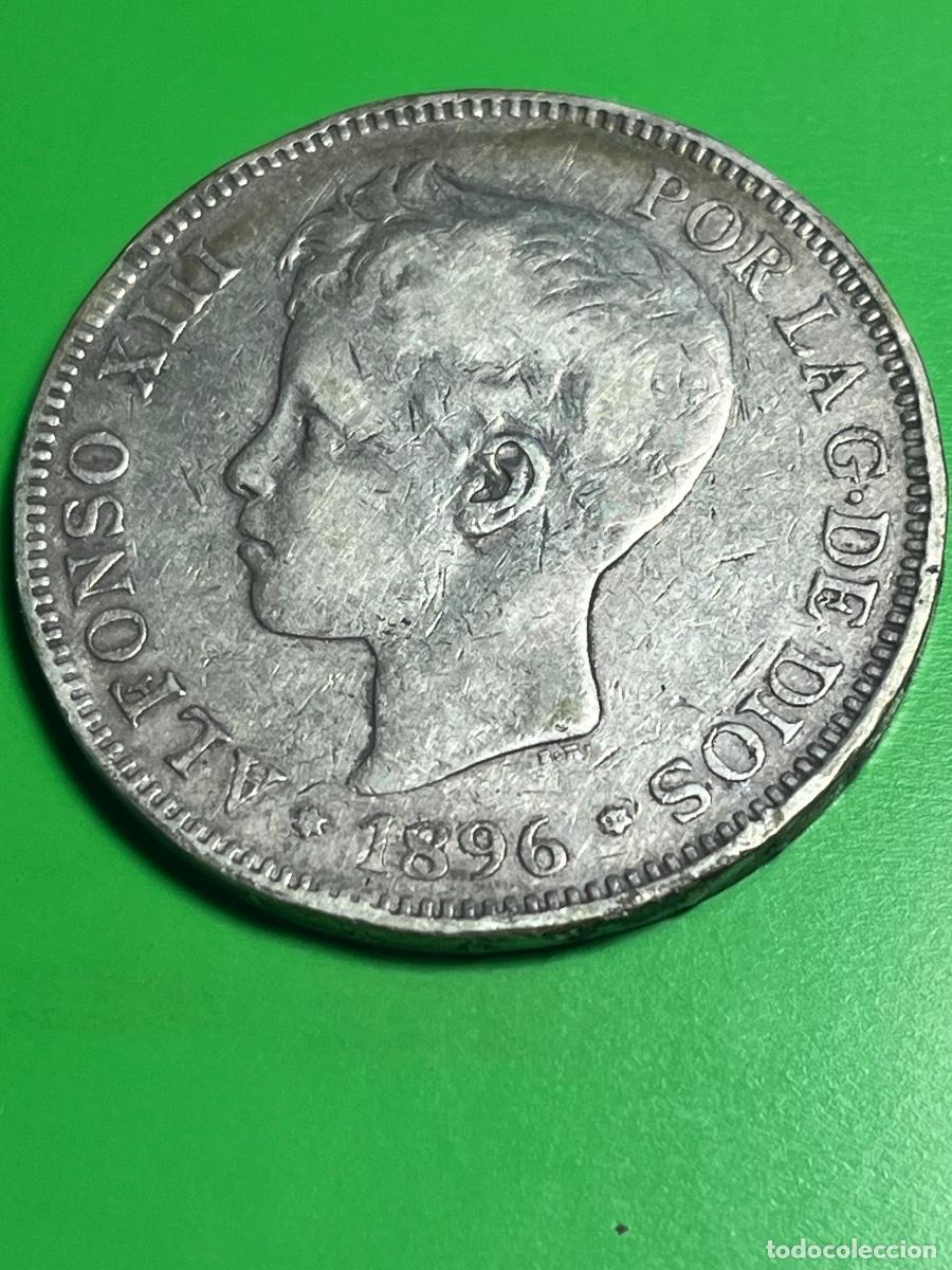 Monedas de Espa&ntilde;a: 5 pesetas. Alfonso XIII. 1896.