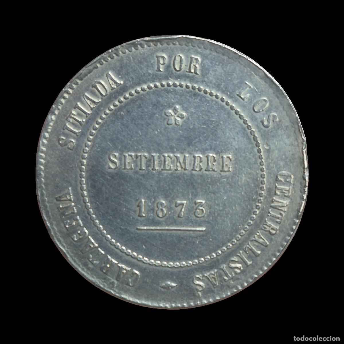 Monedas de Espa&ntilde;a: NT/ REVOLUCION CANTONAL 5 PESETAS 1873 (E1164)
