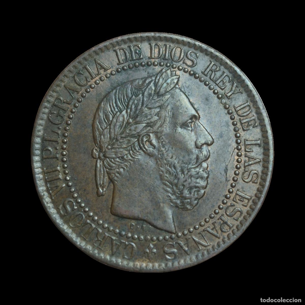 Monedas de Espa&ntilde;a: NT/ CARLOS VII 10 CENTIMOS 1875 (E1165) - Foto 1