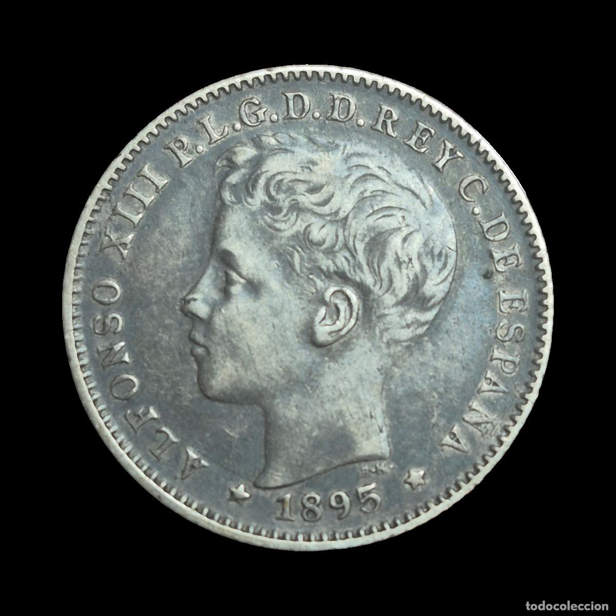 Monedas de Espa&ntilde;a: NT/ ALFONSO XIII 20 CENTAVOS PESO 1895 (E1167)