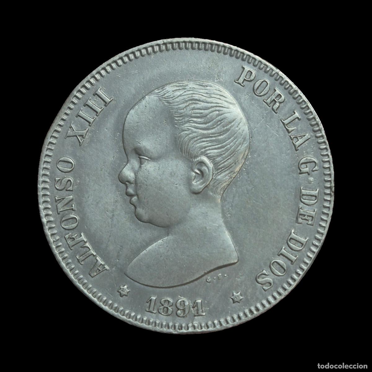 Monedas de Espa&ntilde;a: NT/ ALFONSO XIII 2 PESETAS 1891 *18 *91 (E1168)