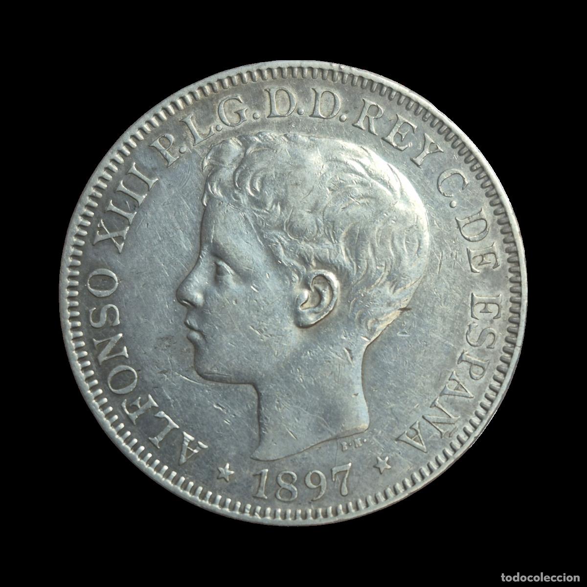 Monedas de Espa&ntilde;a: NT/ ALFONSO XIII 1 PESO 1897 FILIPINAS (E1169)