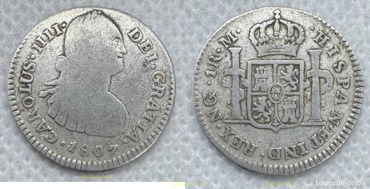 Monedas de Espa&ntilde;a: 5235 ESPA&Ntilde;A 1807 CARLOS IV 1 REAL 1807 GUATEMALA M