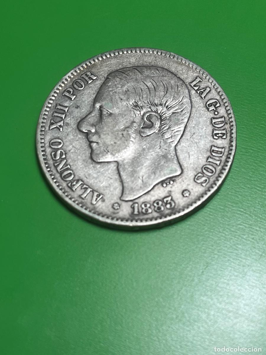 Monedas de Espa&ntilde;a: 1883 Alfonso XII. 5 pesetas de plata