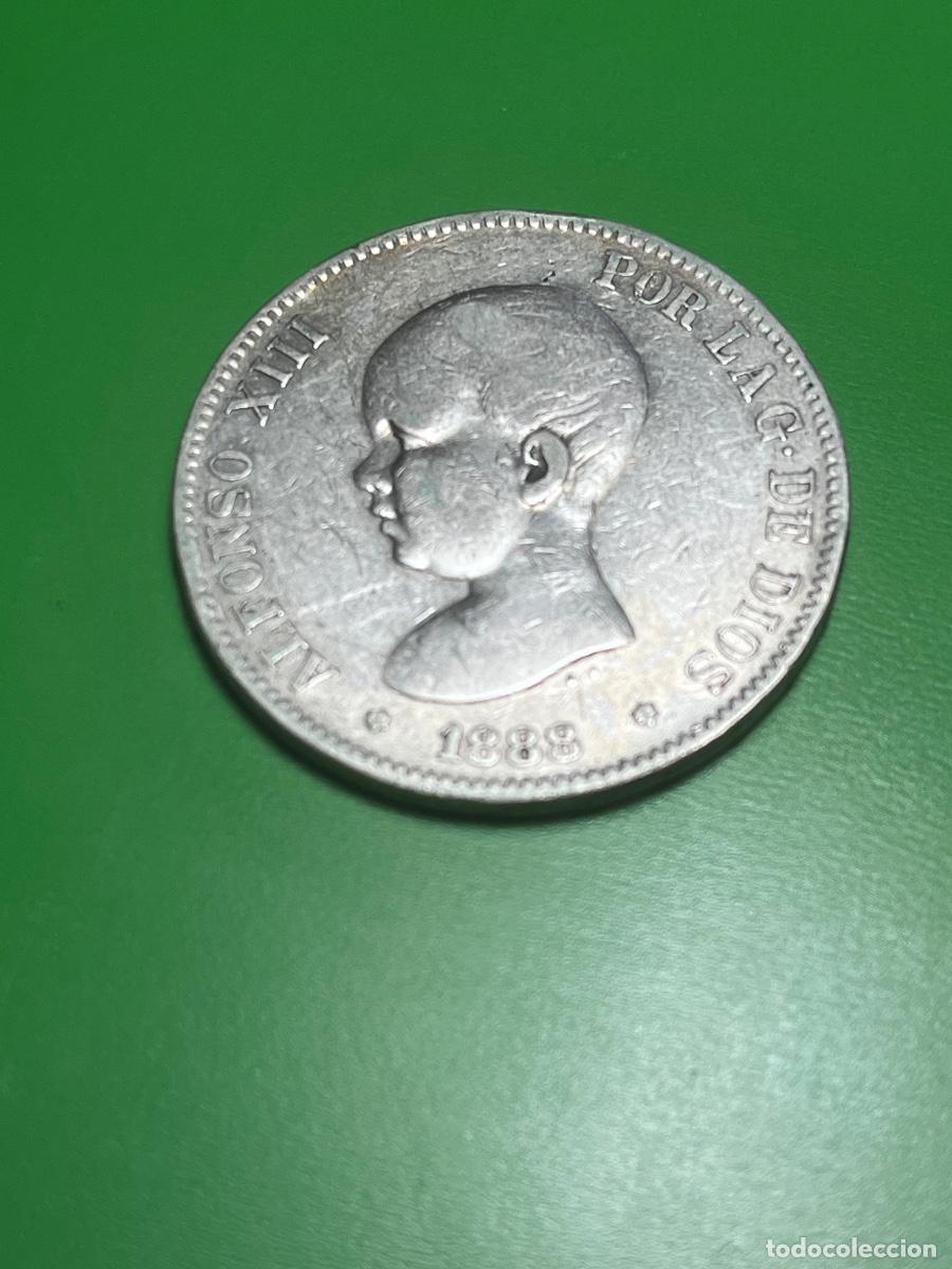 Monedas de Espa&ntilde;a: 1888 Alfonso XIII. 5 pesetas de plata