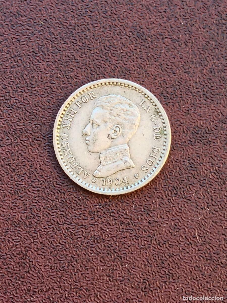 Monedas de Espa&ntilde;a: MONEDA DE 50 CENTIMOS DE ALFONSO XIII DEL A&Ntilde;O 1904*0-4 SM V.DE PLATA.1