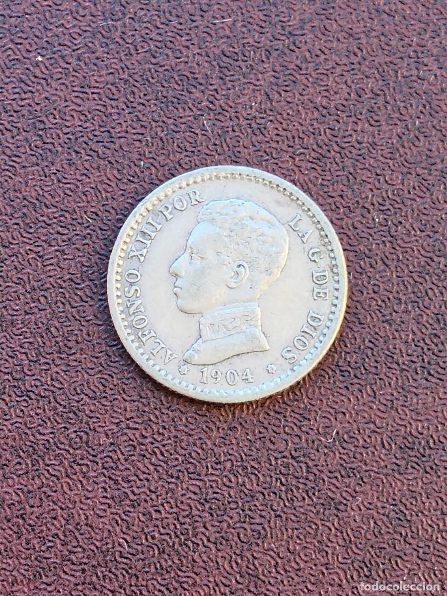Monedas de Espa&ntilde;a: MONEDA DE 50 CENTIMOS DE ALFONSO XIII DEL A&Ntilde;O 1904*0-4 SM V..DE PLATA.