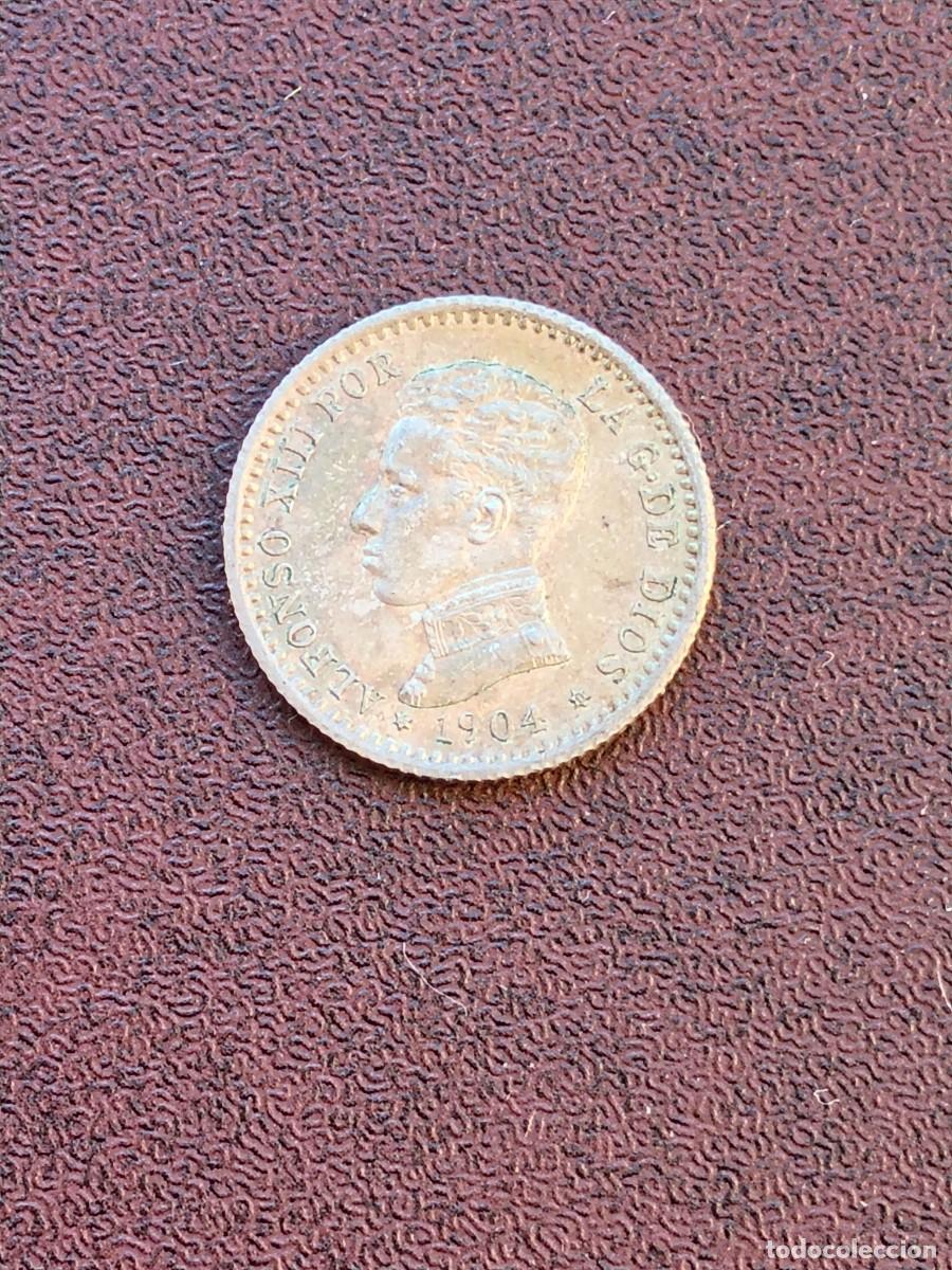 Monedas de Espa&ntilde;a: MONEDA DE 50 CENTIMOS DE ALFONSO XIII DEL A&Ntilde;O 1904*1-0. PC V.DE PLATA ESTRELLAS VISIBLES.1