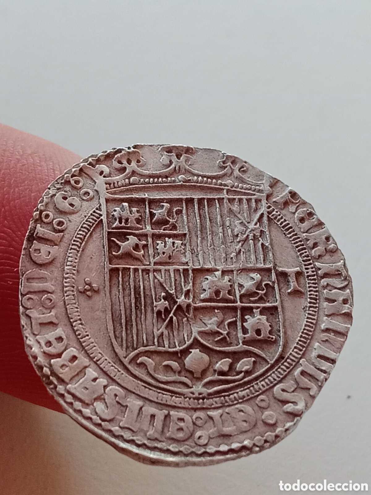 Monedas de Espa&ntilde;a: 1 real de los reyes cat&oacute;licos
