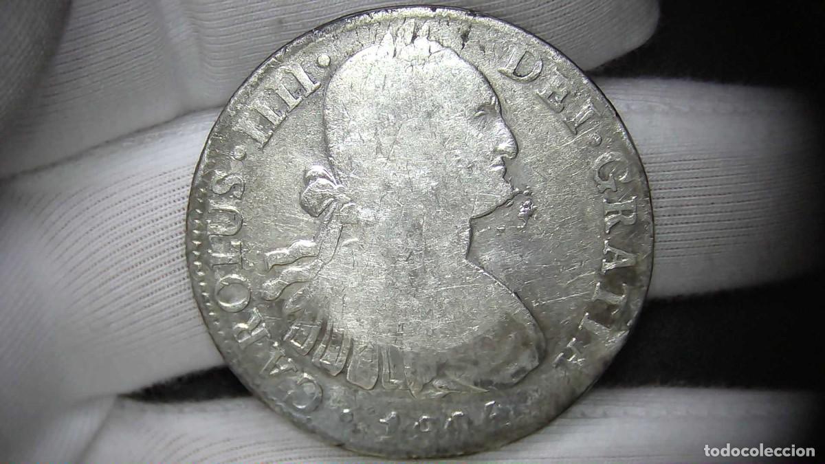 Moedas de Espanha: Carlos IV 8 Reales, M&eacute;xico TH 1805 MBC-/BC+