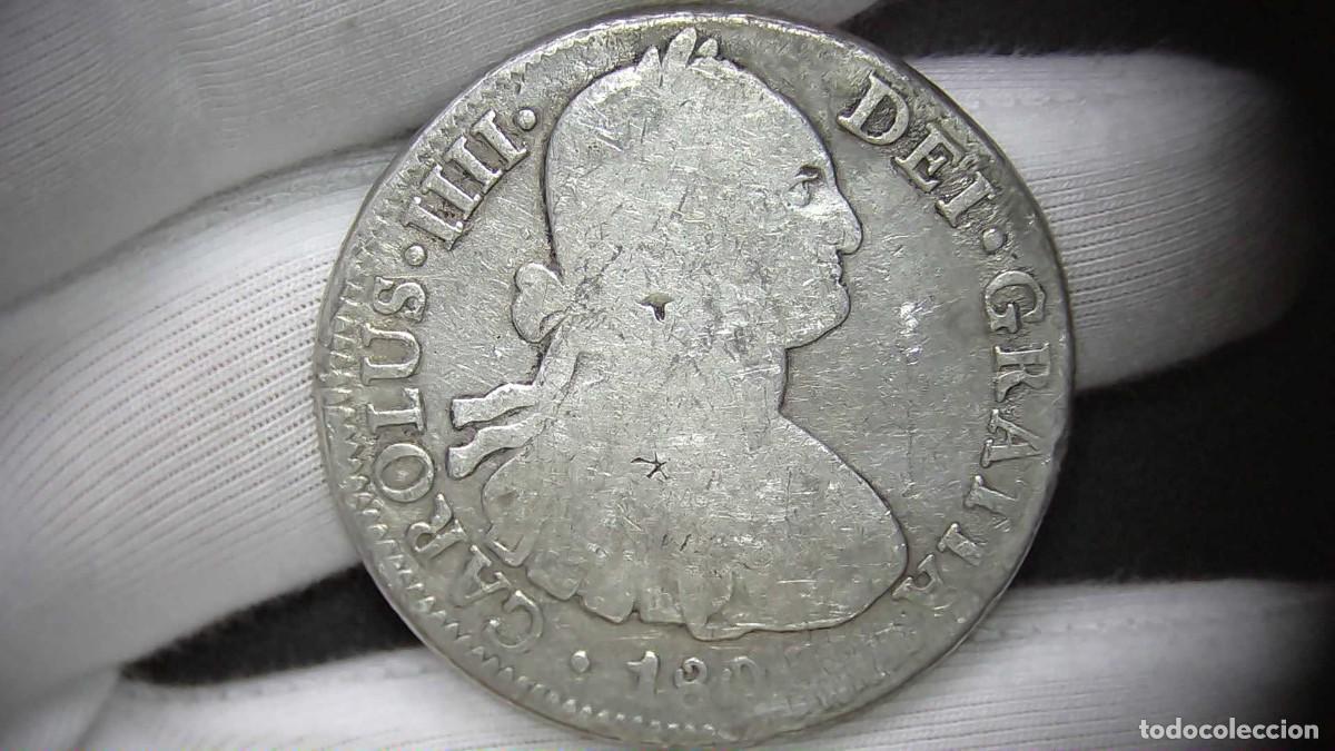 Moedas de Espanha: Carlos IV 8 Reales, M&eacute;xico FM 1800 MBC-/BC+