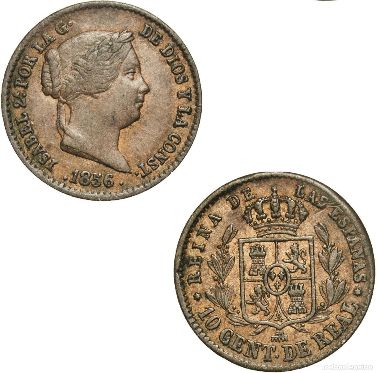 Monedas de Espa&ntilde;a: *GUTSE*793-ISABEL II, 10 CENTIMOS DE REAL 1856, SEGOVIA, EBC-.