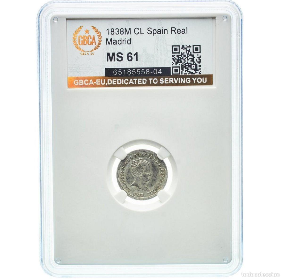 Monedas de Espa&ntilde;a: *GUTSE*808-ISABEL II, 1 REAL 1838, MADRID CL, PLATA, SIN CIRCULAR.