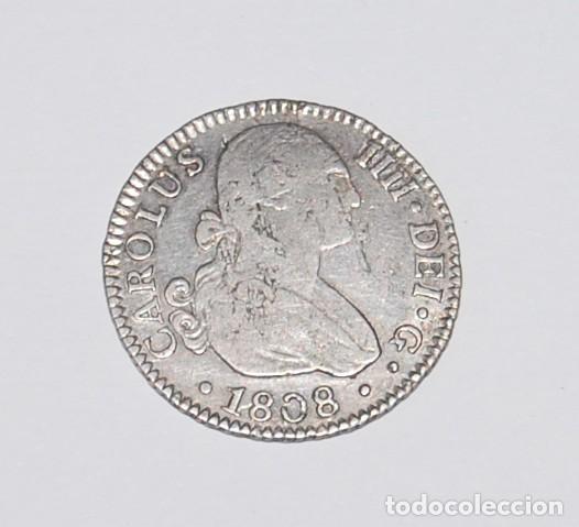 Monedas de Espa&ntilde;a: 2 REALES PLATA 1808 CARLOS IV SEVILLA MBC