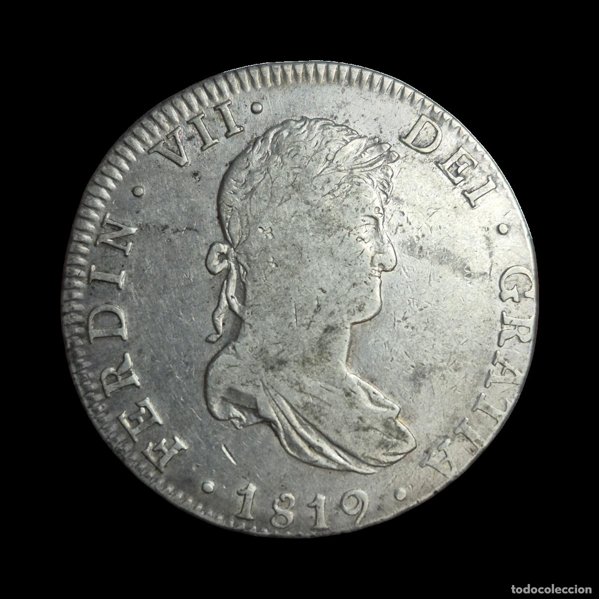 Moedas de Espanha: NT/ FERNANDO VII 8 REALES 1819 MEXICO (E1146)