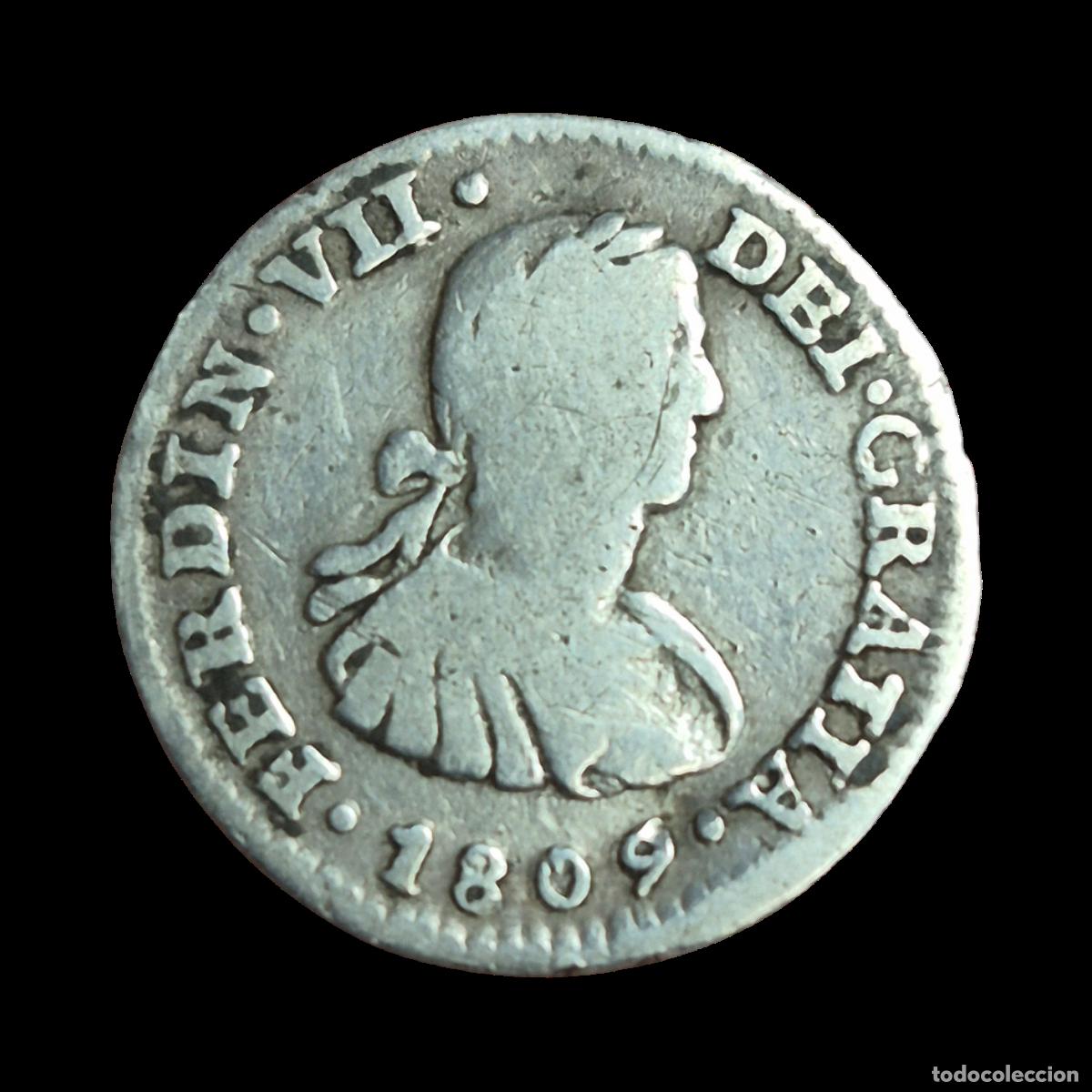 Monedas de Espa&ntilde;a: NT/ FERNANDO VII 1/2 REAL 1809 MEXICO (E1159)