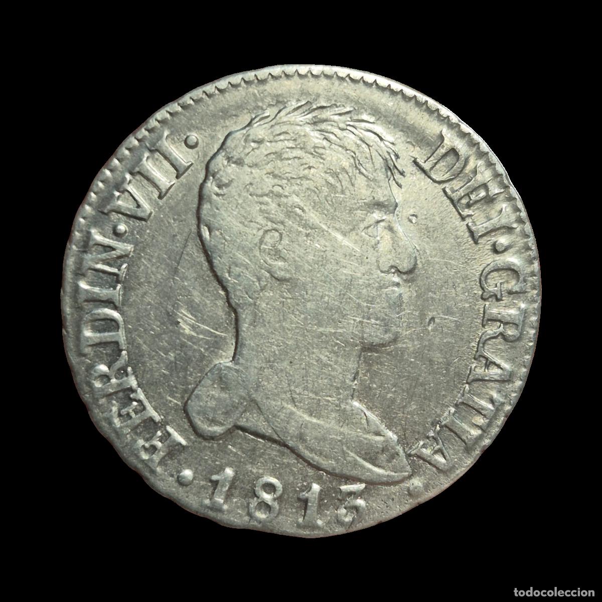 Monedas de Espa&ntilde;a: NT/ FERNANDO VII 2 REALES 1813 MADRID CARALOCO (E1151)