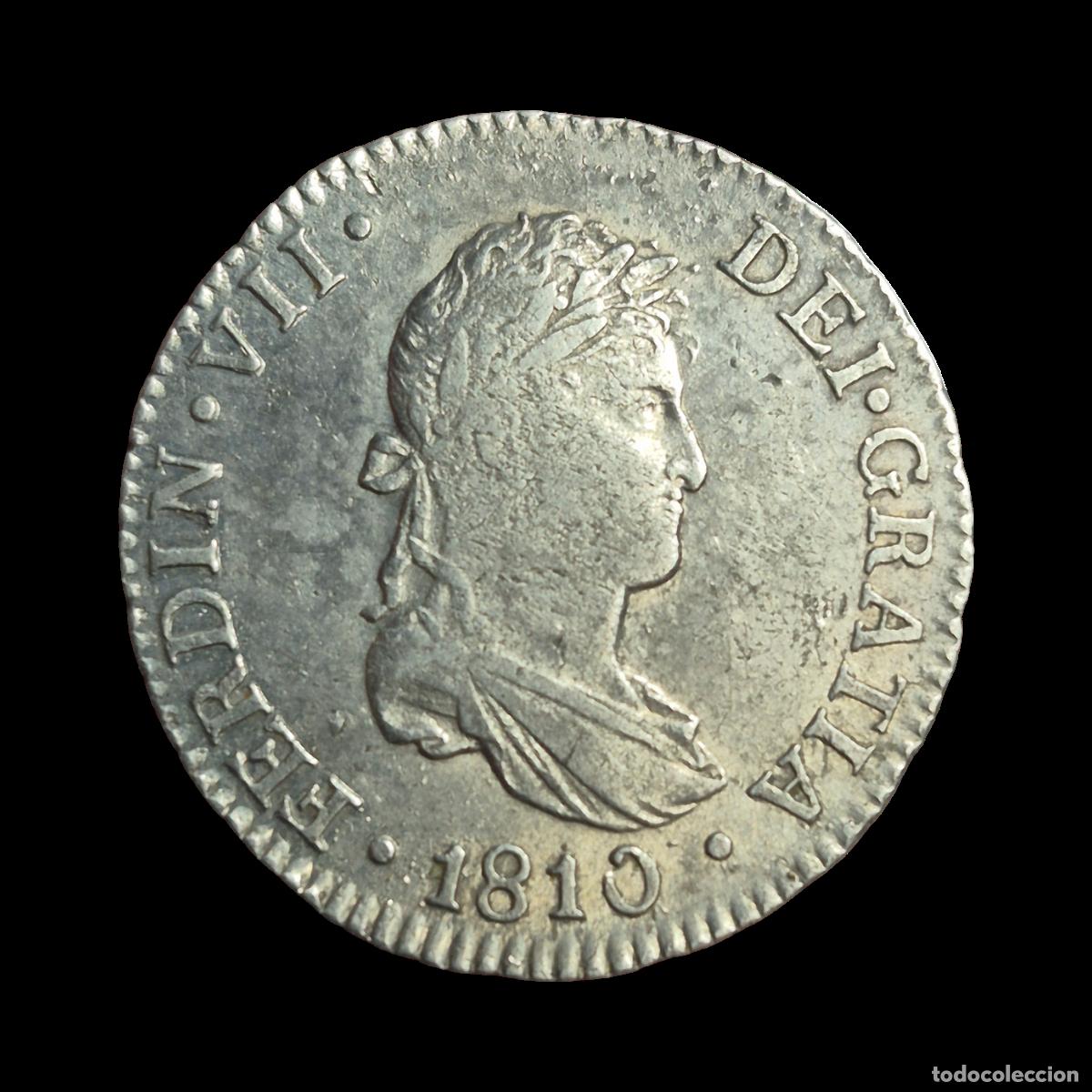 Monedas de Espa&ntilde;a: NT/ FERNANDO VII 2 REALES 1810 CADIZ (E1148)