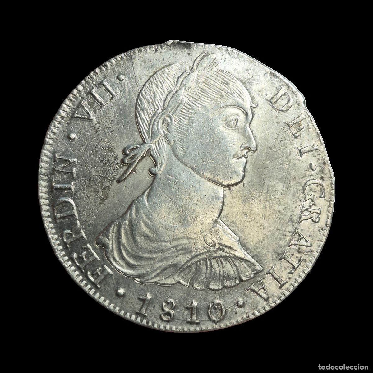 Monedas de Espa&ntilde;a: NT/ FERNANDO VII 8 REALES 1810 LIMA CARA INDIO (E1143)
