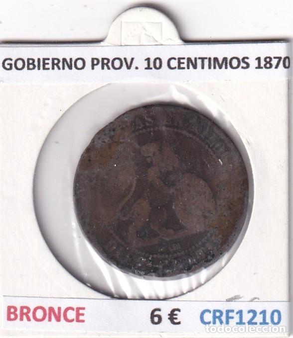 Monedas de Espa&ntilde;a: CRF1210 MONEDA ESPA&Ntilde;A GOBIERNO PROVISIONAL 10 CENTIMOS 1870