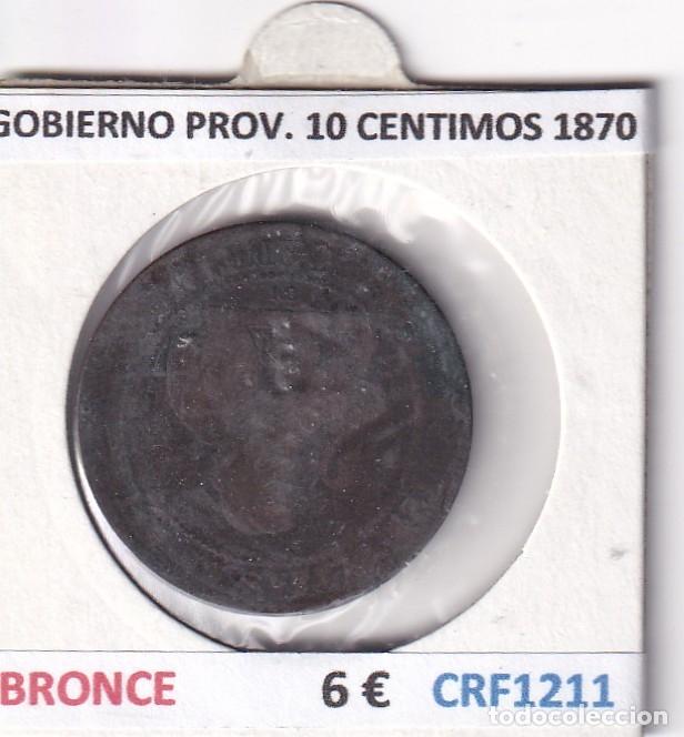 Monedas de Espa&ntilde;a: CRF1211 MONEDA ESPA&Ntilde;A GOBIERNO PROVISIONAL 10 CENTIMOS 1870