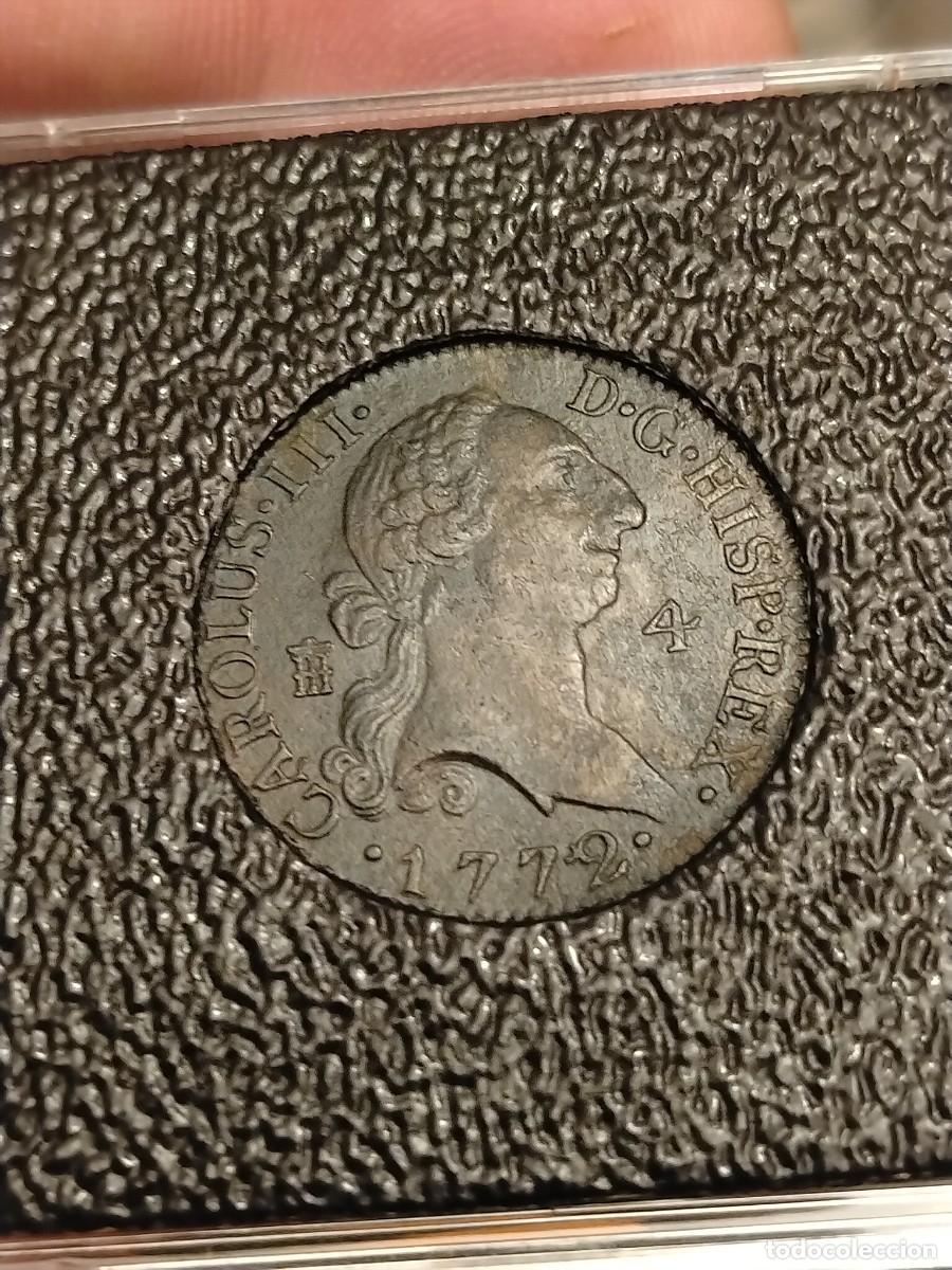Monedas de Espa&ntilde;a: Carlos III 4 maraved&iacute;s 1772 Segovia