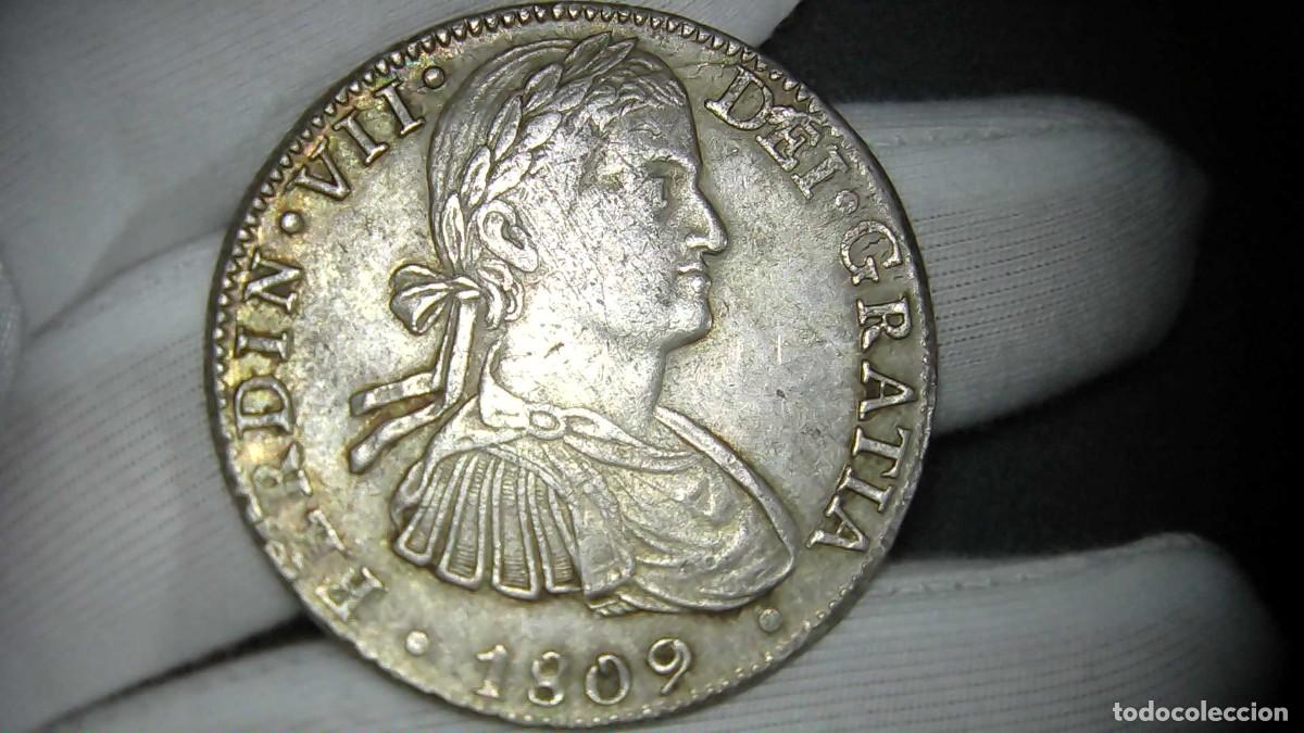 Monedas de Espa&ntilde;a: Fernando VII 8 Reales, M&eacute;xico HJ 1809, Busto Imaginario EBC-