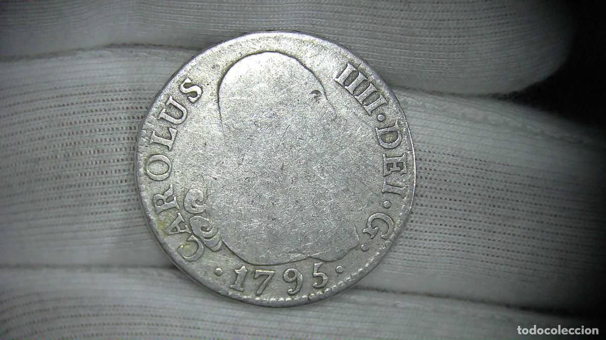 Monedas de Espa&ntilde;a: Carlos IV 2 Reales 1795 MF Madrid BC+