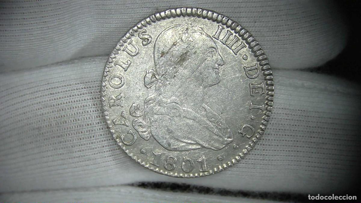 Monedas de Espa&ntilde;a: Carlos IV 2 Reales 1801 CN Sevilla MBC/MBC+