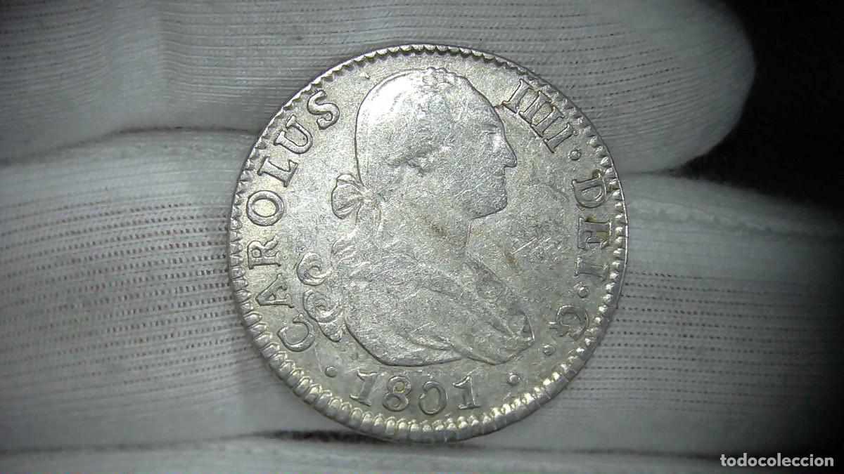 Monedas de Espa&ntilde;a: Carlos IV 2 Reales 1801 CN Sevilla MBC/MBC+