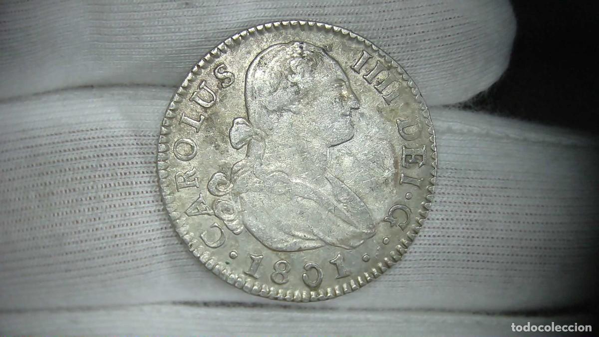 Monedas de Espa&ntilde;a: Carlos IV 2 Reales 1801 CN Sevilla MBC/MBC+